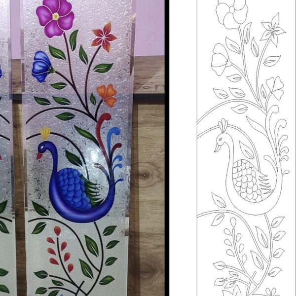 Peacock Flower Design